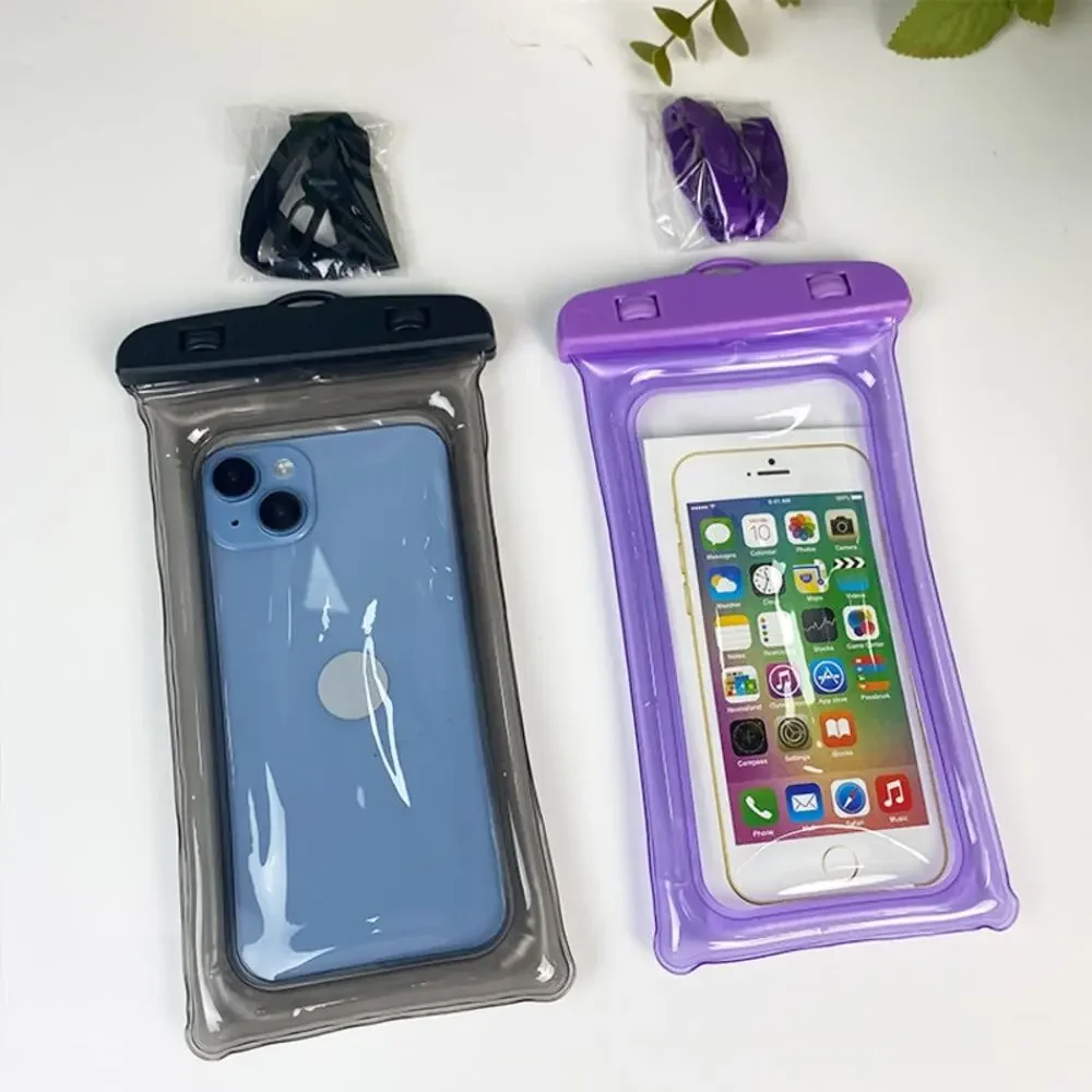 Mobile Phone Dry Bag Pouch ~ 2 Pack Transparent Floating Waterproof Touch Screen